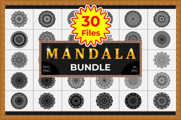 30 Mandala SVG Crafts Bundle Vol-04