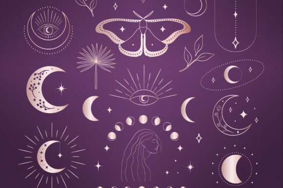 Abstract Mystic Logo Design Elements