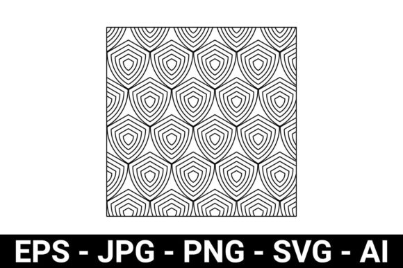 Abstract Shield Shape Seamless Pattern Graphics