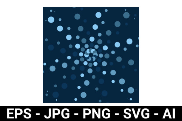 Blue Shades Polkadot Seamless Pattern