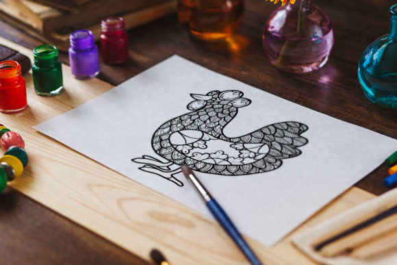 Chicken Mandala Coloring Pages