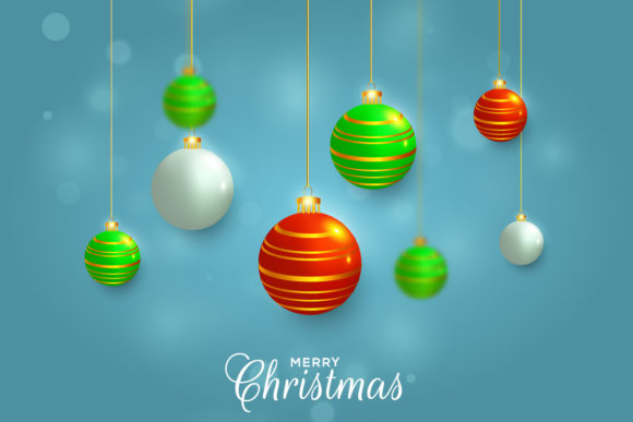 Christmas Ball and Glowing Lights