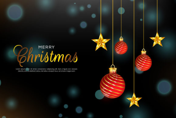 Christmas Ball with Background: A Graphic Template for Seasonal Web Design