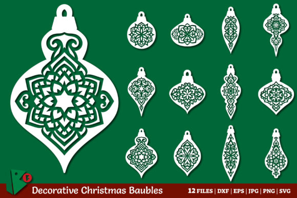 Christmas Baubles Cutting Crafts Graphics