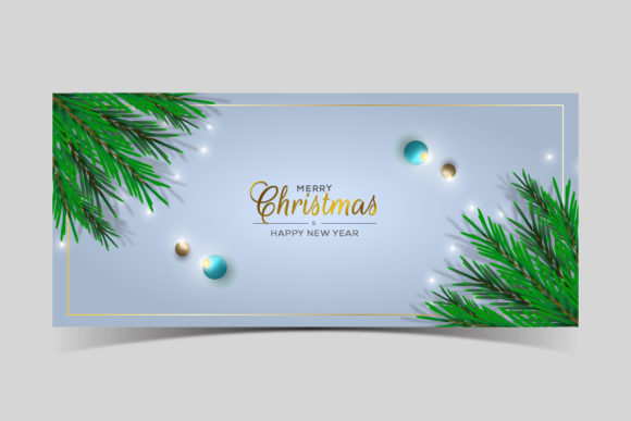 Christmas Realistic Banner Background: A Festive Graphic Template for Small Business Branding
