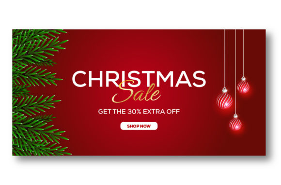 Christmas Red Banner Background for Craft Projects