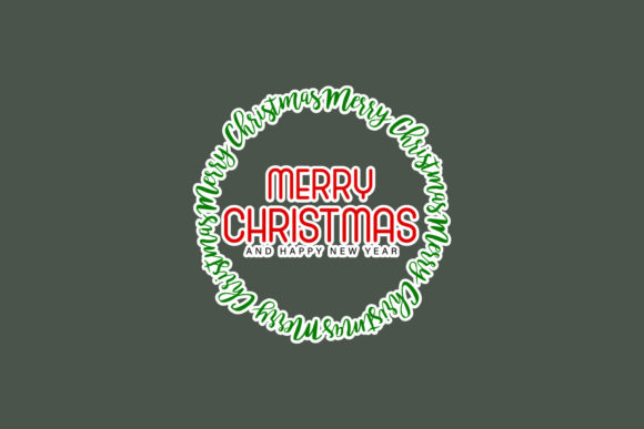 Christmas Wreath with Letter Graphics for Crafts