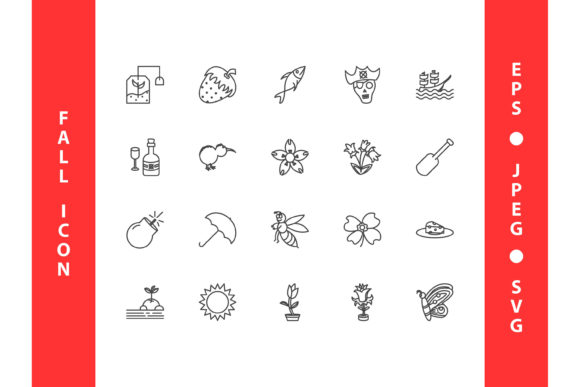 Fall Icon Set: Graphics & Icons for Editorial Design