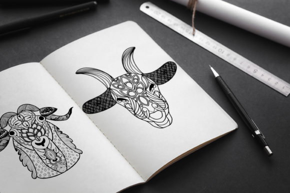 Goat Mandala Coloring Pages