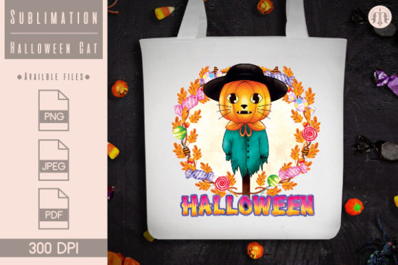 Halloween Cats Sublimation Vol 3: Graphics & Crafts