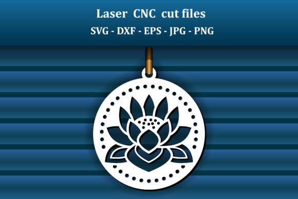 Lotus Coaster or Pendant, Cnc Cut Files