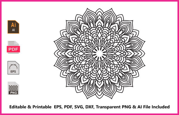 Mandala Coloring Pages and Books Vector Graphics