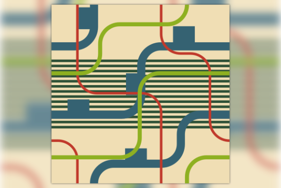 Retro Stacked Stripes Seamless Pattern Graphics