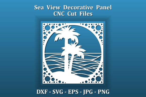 Sea View Nautical Panel Cnc Cut Files: Graphics and Crafts for Creative Marketing