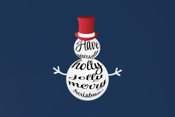 Snow Man with Hat Clip Art for Crafts and Graphics