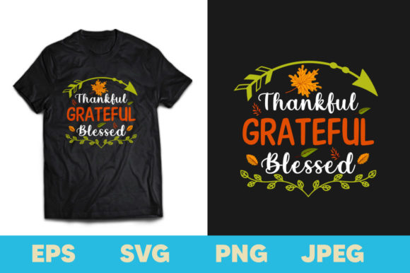 Thankful Grateful Blessed Thanksgiving Graphics